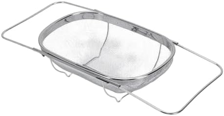 Dpofirs Over The Sink Colander, Stainless Steel Oval Expandable