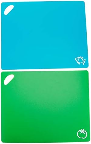 6Pcs Set Color Coded Cutting Boards Chopping Mats Flexible Non Slip