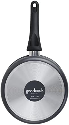 GoodCook Everyday Sauce Pan with Lid, 3 Quart, Black