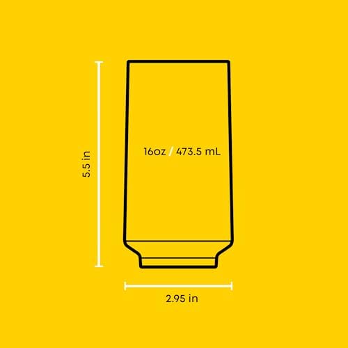 JoyJolt Sidney Highball Glasses Set of 4 | 16 oz Drinking Glasses for