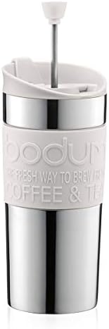 BODUM Travel French Press, 0.35 L, Off-White