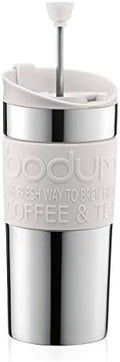 BODUM Travel French Press, 0.35 L, Off-White