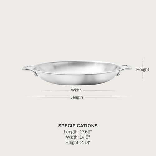 All-Clad D3® Stainless Steel 14 inch Paella Pan- Made in the USA- The