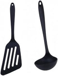 Pack of 2 Silicone Cooking Utensils Set, Non Stick Large wok Spatula