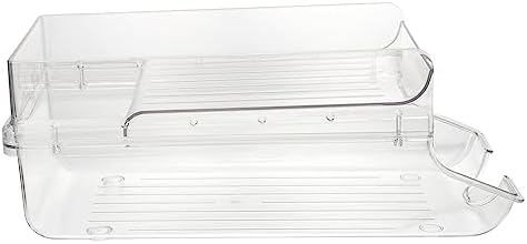 Soda Can Organizer Plastic Dispenser Double Layer for Refrigerator