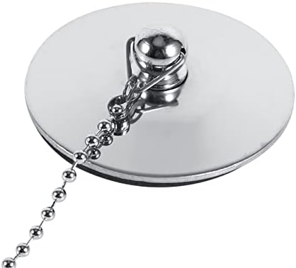 Bathtub Stopper with Chain, Chrome Kitchen Universal Sink Drain Plug
