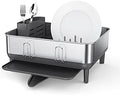 simplehuman Compact Steel Frame Dishrack, Stainless Steel