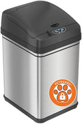 iTouchless 8 Gal Dog-Proof Sensor Trash Can with Lid