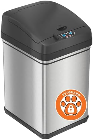 iTouchless 8 Gal Dog-Proof Sensor Trash Can with Lid