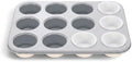 Bake Choice Muffin Pan for Baking, Standard Cupcake Pan, Cream Gray