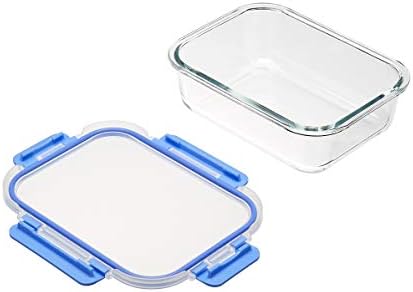 Amazon Basics Set of 7 Glass Food Storage Containers, Clear