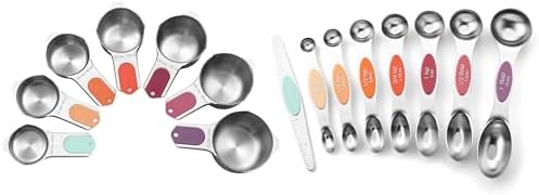 Spring Chef Stainless Steel Magnetic Measuring Cups, Set of 7 & Heavy