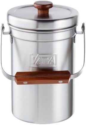 Vatya Stainless Steel Compost Bin, 0.8 Gallon