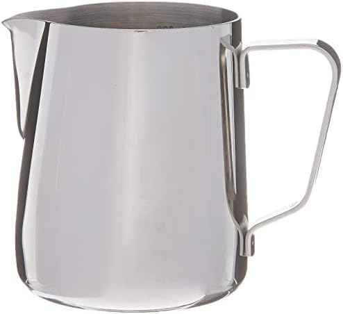 BrewGlobal Rhinoware Professional Milk Pitcher, Stainless Steel 12 oz