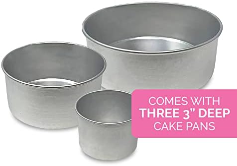 Aunt Shannon's Kitchen Tall Round Cake Pans - 4-inch, 6-inch, 8-inch