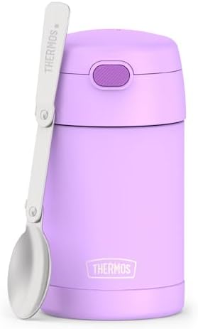 THERMOS FUNTAINER Food Jar with Spoon, 16oz, Neon Purple