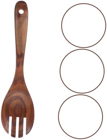 Acacia Wood Salad Servers Spork 10.4 Inch Wooden Serving Utensil for