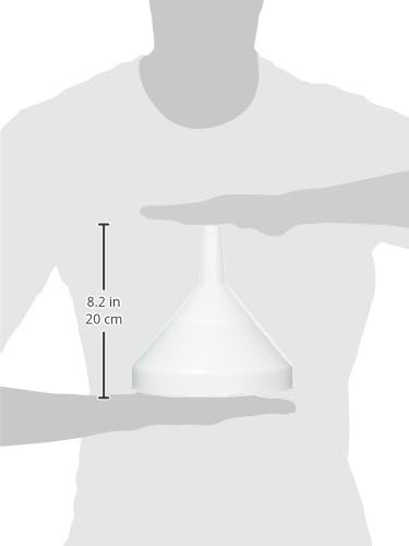 HomeBrew 8" Funnel with Strainer White