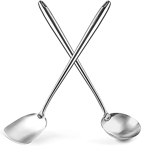 YOSUKATA 17’’ Wok Spatula and Ladle Set of 2