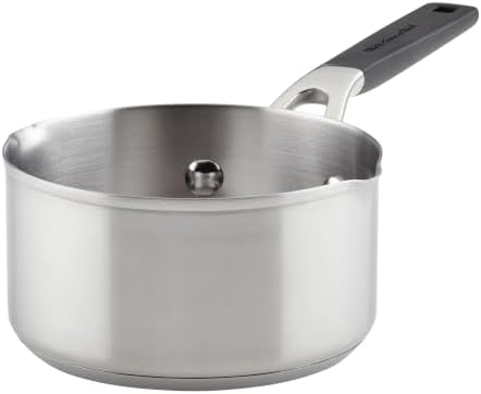 KitchenAid Stainless Steel Induction Sauce Pan with Pour Spouts, Small