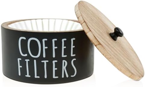 Coffee Filter Holder, Wood Coffee Filter Storage Container Coffee