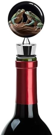 Two Frogs Wine Stopper Vacuum Alloy Wine Bottle Stopper Reusable Wine
