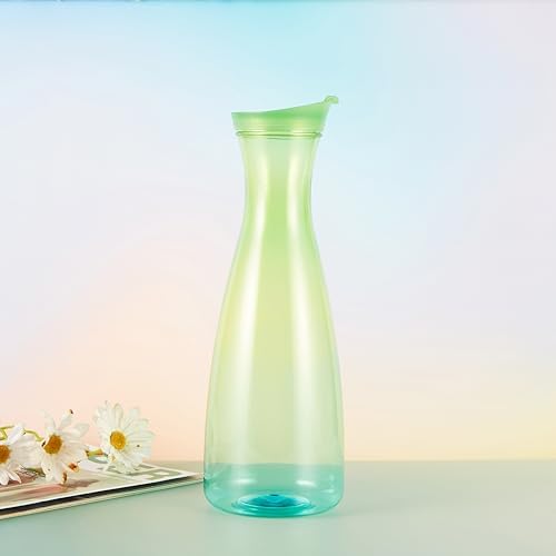 Locco Decor Pitcher with Lid, Set with 4 Cups, Gradient Color Acrylic