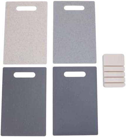 Colorful 4PCS Kitchen Cutting Board Set with Non Slip Stand for Meat