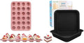 2-Pack 24-Cup Nonstick Ceramic-Coated Mini Muffin Pan|2-Pack 8In Black