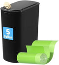 FRESHLIX 5 Gallon Automatic Bathroom Trash Can, Black