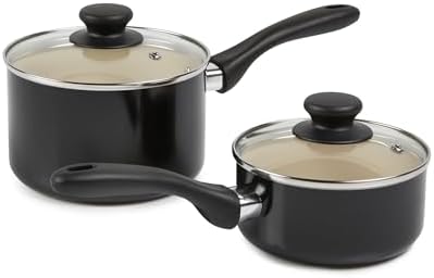 Amazon Basics 11-Piece Ceramic Non-Stick Pots and Pans Set, Dishwasher