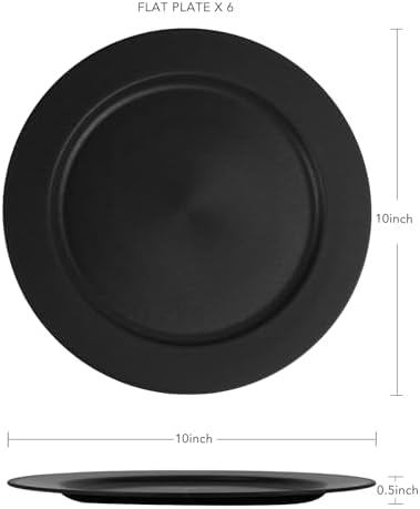 10inch/6pcs Dishwasher & Microwave Safe Wheat Straw Plates