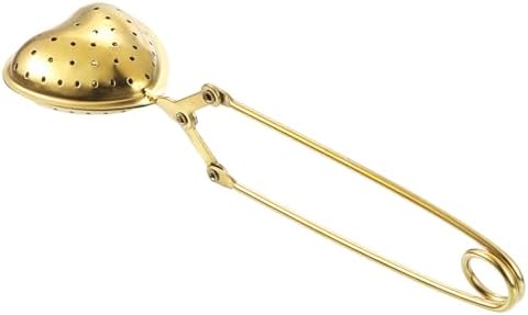uxcell Heart Snap Tea Ball Infuser with Handle, Loose Tea Steeper