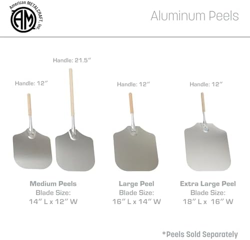 American Metalcraft 2814 Aluminum Pizza Peel, 14" x 16" Blade