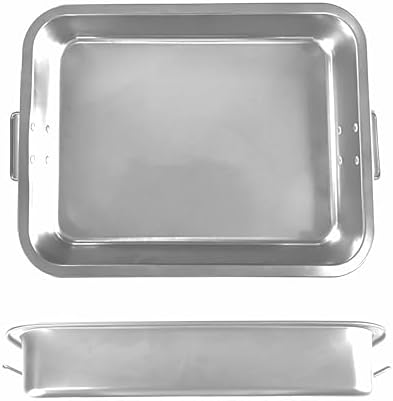 16" Premium Stainless Steel Roaster Pan Set with Baking & V-Shaped