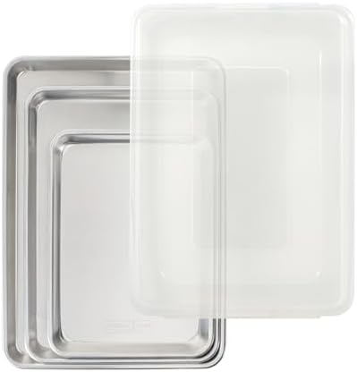 Nordic Ware Naturals 4 Piece Set - USA Made Aluminum Commercial