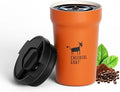 CHEERFUL GOAT Ceramic Lined Coffee Mug – Stainless Steel Travel