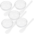 5 Set Facial Mask Mixing Glass Bowls with Spoons for Home Care