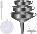 5 Pack Funnels for Filling Bottles Stainless Steel