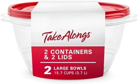 TakeAlongs Serving Bowl Food Storage Containers, 15.7 Cup, 2 Count