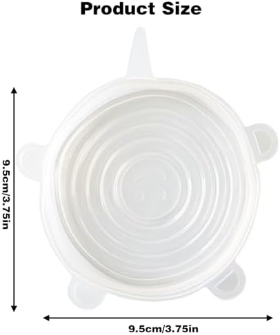 Boozyer Silicone Stretch Lids, 4 Pack, 3.75in
