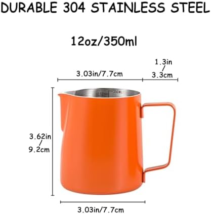 Milk Frothing Pitcher, Stainless Steel Milk Steamer Cup Milk Frother