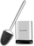 Sellemer Silicone Toilet Brush, Silver