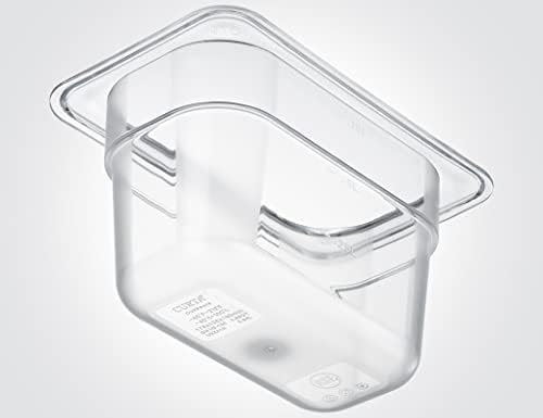 CURTA 6-Pack 1/9 Size 4" Deep NSF Polycarbonate Food Pans | Dishwasher