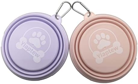 Large Collapsible Dog Bowl 35oz,2 Pack Portable and Foldable Pet
