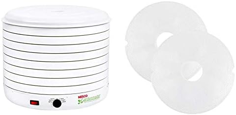 Nesco FD-1018A Dehydrator and NESCO LM-2-6 Mesh Screens, 2 Pack