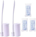 Topo Bear Disposable Toilet Brush Holder Set, 2 Pack, 24 Refills