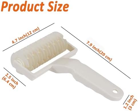 2 Pack DelloidMaz Pastry Lattice Roller Cutter, Pie Pizza Cookie Dough