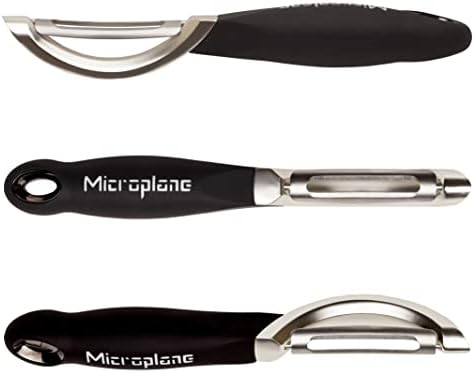 Microplane Stainless Steel Professional Swivel Peeler, Sharp Blade for