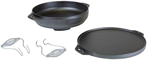 Lodge Cast Iron Cookware Set with Accessories - Five-Piece Cast Iron